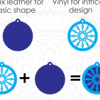 Intra απο ξύλο plywood 3mm-4mm πάχος – Σκουλαρίκια νιφάδα χιονιού Δίασταση  5x5 cm INTRAFABR-6695258 - Image 7