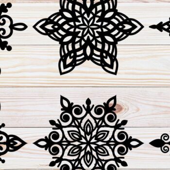 Intra απο ξύλο plywood 3mm-4mm πάχος – Χριστουγεννιάτικο στολίδι κομμένο με λέιζερ νιφάδα χιονιού Δίασταση  20x20 cm INTRAFABR-38405776 - Image 2