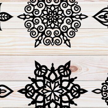 Intra απο ξύλο plywood 3mm-4mm πάχος – Χριστουγεννιάτικο στολίδι κομμένο με λέιζερ νιφάδα χιονιού Δίασταση  20x20 cm INTRAFABR-38405776 - Image 3