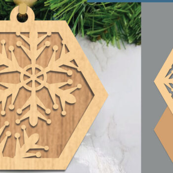 Intra απο ξύλο plywood 3mm-4mm πάχος – Στολίδι Snowflake 1 Δίασταση  20x20 cm INTRAFABR-105774264 - Image 1