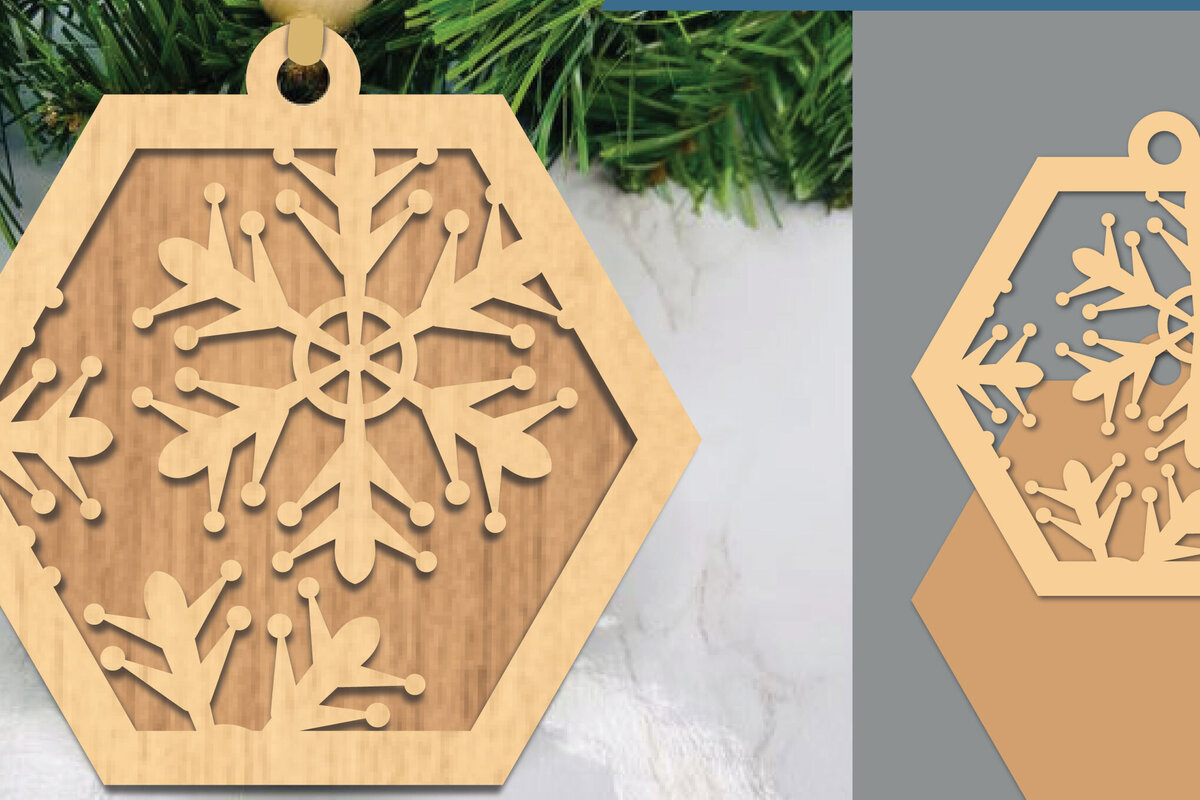 Intra απο ξύλο plywood 3mm-4mm πάχος – Στολίδι Snowflake 1 Δίασταση  20x20 cm INTRAFABR-105774264