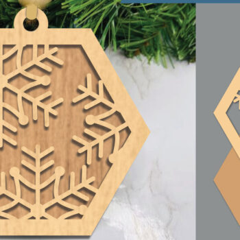 Intra απο ξύλο plywood 3mm-4mm πάχος – Στολίδι Snowflake 2 Δίασταση  20x20 cm INTRAFABR-105774297 - Image 1