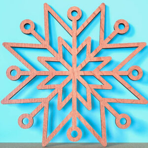 Intra απο ξύλο plywood 3mm-4mm πάχος – Snowflake |Χριστουγεννιάτικο Laser Δίασταση  20x20 cm INTRAFABR-75321520