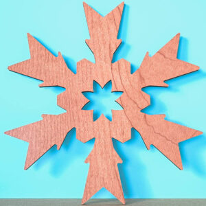 Intra απο ξύλο plywood 3mm-4mm πάχος – Snowflake |Χριστουγεννιάτικο Laser Δίασταση  20x20 cm INTRAFABR-75321557
