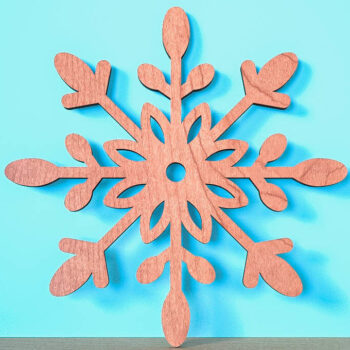 Intra απο ξύλο plywood 3mm-4mm πάχος – Snowflake |Χριστουγεννιάτικο Laser Δίασταση  20x20 cm INTRAFABR-75321598 - Image 1