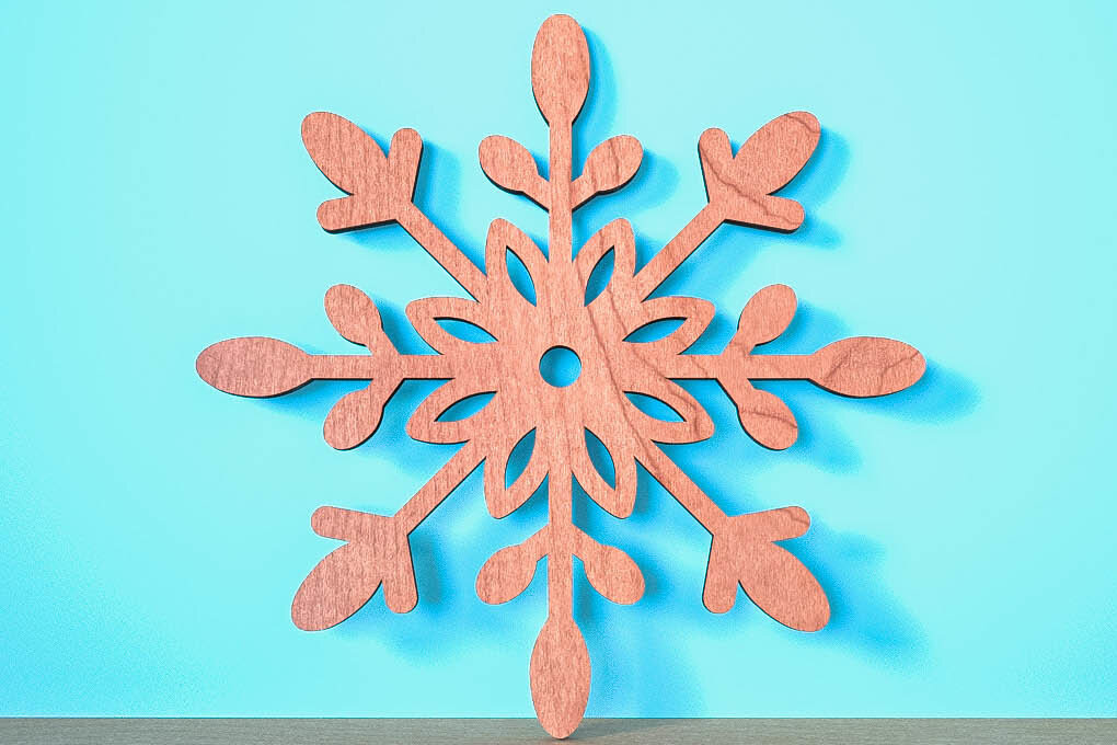 Intra απο ξύλο plywood 3mm-4mm πάχος – Snowflake |Χριστουγεννιάτικο Laser Δίασταση  20x20 cm INTRAFABR-75321598