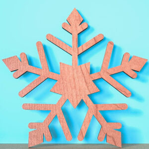 Intra απο ξύλο plywood 3mm-4mm πάχος – Snowflake |Χριστουγεννιάτικο Laser Δίασταση  20x20 cm INTRAFABR-75321612