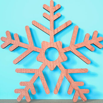 Intra απο ξύλο plywood 3mm-4mm πάχος – Snowflake |Χριστουγεννιάτικο Laser Δίασταση  20x20 cm INTRAFABR-75321665 - Image 1