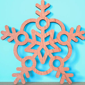 Intra απο ξύλο plywood 3mm-4mm πάχος – Snowflake |Χριστουγεννιάτικο Laser Δίασταση  20x20 cm INTRAFABR-75321693