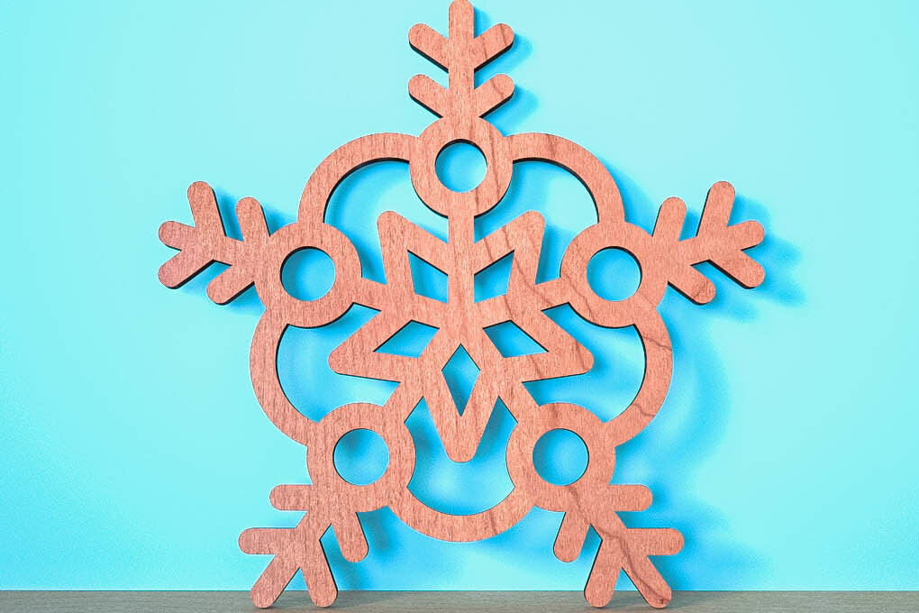 Intra απο ξύλο plywood 3mm-4mm πάχος – Snowflake |Χριστουγεννιάτικο Laser Δίασταση  20x20 cm INTRAFABR-75321693