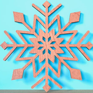 Intra απο ξύλο plywood 3mm-4mm πάχος – Snowflake |Χριστουγεννιάτικο Laser Δίασταση  20x20 cm INTRAFABR-75321718