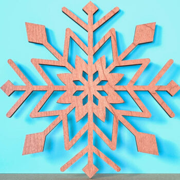 Intra απο ξύλο plywood 3mm-4mm πάχος – Snowflake |Χριστουγεννιάτικο Laser Δίασταση  20x20 cm INTRAFABR-75321718 - Image 1