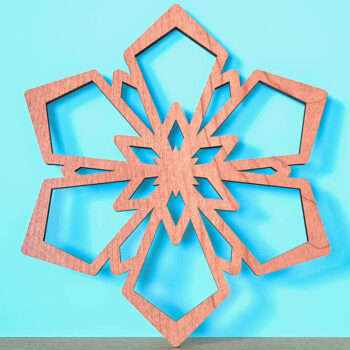 Intra απο ξύλο plywood 3mm-4mm πάχος – Snowflake |Χριστουγεννιάτικο Laser Δίασταση 20x20 cm INTRAFABR-75321348 - Image 1