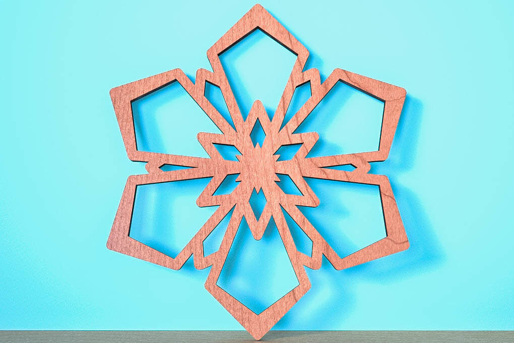 Intra απο ξύλο plywood 3mm-4mm πάχος – Snowflake |Χριστουγεννιάτικο Laser Δίασταση  20x20 cm INTRAFABR-75321348