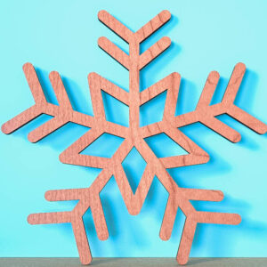 Intra απο ξύλο plywood 3mm-4mm πάχος – Snowflake |Χριστουγεννιάτικο Laser Δίασταση  20x20 cm INTRAFABR-75321380