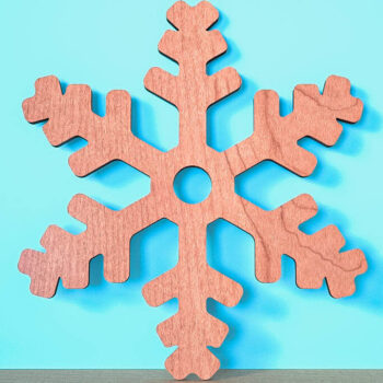 Intra απο ξύλο plywood 3mm-4mm πάχος – Snowflake |Χριστουγεννιάτικο Laser Δίασταση  20x20 cm INTRAFABR-75321442 - Image 1