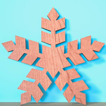 Intra απο ξύλο plywood 3mm-4mm πάχος – Snowflake |Χριστουγεννιάτικο Laser Δίασταση 20x20 cm INTRAFABR-75321466 - Image 1