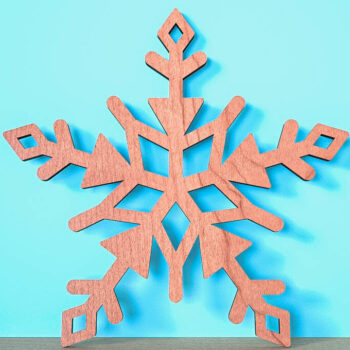 Intra απο ξύλο plywood 3mm-4mm πάχος – Snowflake |Χριστουγεννιάτικο Laser Δίασταση  20x20 cm INTRAFABR-75321491 - Image 1