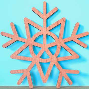 Intra απο ξύλο plywood 3mm-4mm πάχος – Snowflake |Χριστουγεννιάτικο Laser Δίασταση 20x20 cm INTRAFABR-75321499 - Image 1