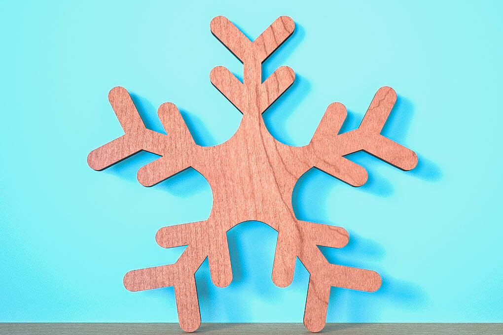 Intra απο ξύλο plywood 3mm-4mm πάχος – Snowflake |Χριστουγεννιάτικο Laser Δίασταση  20x20 cm INTRAFABR-75321331