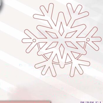 Intra απο ξύλο plywood 3mm-4mm πάχος – Snowflake Macrame Garland Δίασταση  20x20 cm INTRAFABR-72727231 - Image 2