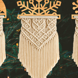 Intra απο ξύλο plywood 3mm-4mm πάχος – Snowflake Holder Macrame Cut Laser Δίασταση  20x20 cm INTRAFABR-122665312