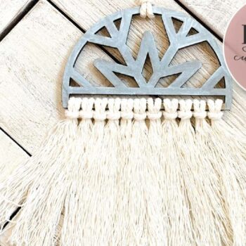 Intra απο ξύλο plywood 3mm-4mm πάχος – Snowflake Macrame Wall Hanging Δίασταση 20x20 cm INTRAFABR-75008562 - Image 3