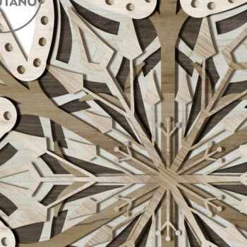 Intra απο ξύλο plywood 3mm-4mm πάχος – Διακόσμηση Μάνταλα με νιφάδες χιονιού Δίασταση  20x20 cm INTRAFABR-81758188 - Image 6