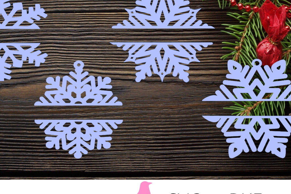 Intra απο ξύλο plywood 3mm-4mm πάχος – Μονόγραμμα Στολίδι/Ετικέτα δώρου με νιφάδα χιονιού Δίασταση  20x20 cm INTRAFABR-48959748