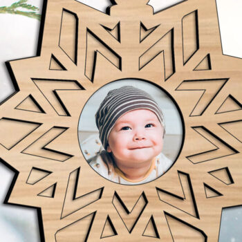 Intra απο ξύλο plywood 3mm-4mm πάχος – Snowflake My First Christmas Tree Laser Δίασταση  20x20 cm INTRAFABR-108118145 - Image 3