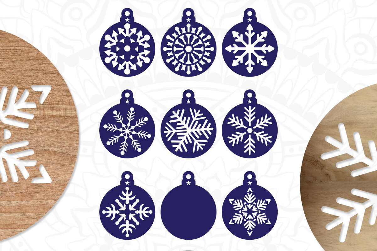 Intra απο ξύλο plywood 3mm-4mm πάχος – Snowflake Ornament Δίασταση  20x20 cm INTRAFABR-19981021