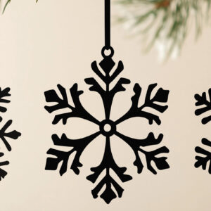 Intra απο ξύλο plywood 3mm-4mm πάχος – Snowflake Ornaments Set Δίασταση  20x20 cm INTRAFABR-105433026