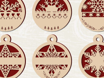 Intra απο ξύλο plywood 3mm-4mm πάχος – Στολίδια Snowflake Cut Layered 1208 Δίασταση  20x20 cm INTRAFABR-110780533 - Image 2