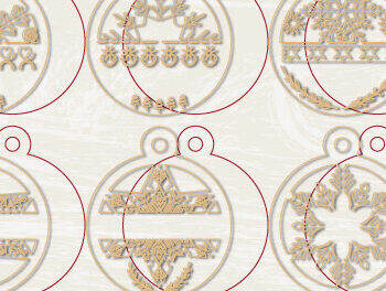 Intra απο ξύλο plywood 3mm-4mm πάχος – Στολίδια Snowflake Cut Layered 1208 Δίασταση  20x20 cm INTRAFABR-110780533 - Image 5