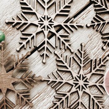 Intra απο ξύλο plywood 3mm-4mm πάχος – Στολίδια Snowflake για Laser Δίασταση  20x20 cm INTRAFABR-72169681 - Image 6