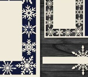 Intra απο ξύλο plywood 3mm-4mm πάχος – Προσκλητήρια γάμου κομμένα με νιφάδα χιονιού Δίασταση 20x20 cm INTRAFABR-42594417