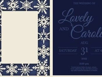 Intra απο ξύλο plywood 3mm-4mm πάχος – Προσκλητήρια γάμου κομμένα με νιφάδα χιονιού Δίασταση 20x20 cm INTRAFABR-42594417 - Image 3