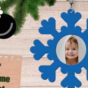 Intra απο ξύλο plywood 3mm-4mm πάχος – Snowflake Photo Frame, Χειμώνας Δίασταση  45x45 cm INTRAFABR-82712679