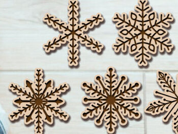 Intra απο ξύλο plywood 3mm-4mm πάχος – Πακέτο Snowflake Puzzles Δίασταση 20x20 cm INTRAFABR-98603011 - Image 4