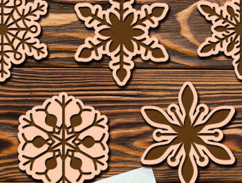 Intra απο ξύλο plywood 3mm-4mm πάχος – Πακέτο Snowflake Puzzles Δίασταση 20x20 cm INTRAFABR-98603011 - Image 7