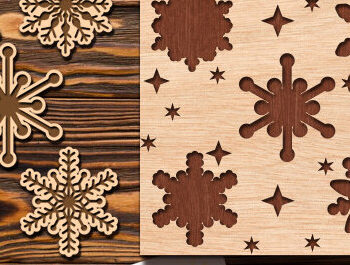 Intra απο ξύλο plywood 3mm-4mm πάχος – Πακέτο Snowflake Puzzles Δίασταση 20x20 cm INTRAFABR-98603011 - Image 8