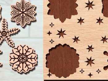 Intra απο ξύλο plywood 3mm-4mm πάχος – Πακέτο Snowflake Puzzles Δίασταση  20x20 cm INTRAFABR-98603003 - Image 2