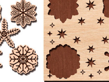 Intra απο ξύλο plywood 3mm-4mm πάχος – Πακέτο Snowflake Puzzles Δίασταση  20x20 cm INTRAFABR-98603003 - Image 4