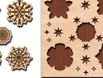 Intra απο ξύλο plywood 3mm-4mm πάχος – Πακέτο Snowflake Puzzles Δίασταση  20x20 cm INTRAFABR-98603003 - Image 7