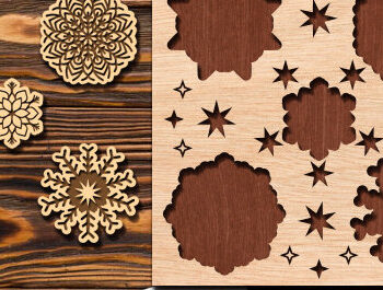 Intra απο ξύλο plywood 3mm-4mm πάχος – Πακέτο Snowflake Puzzles Δίασταση  20x20 cm INTRAFABR-98603003 - Image 8