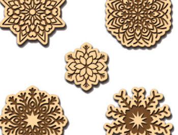 Intra απο ξύλο plywood 3mm-4mm πάχος – Πακέτο Snowflake Puzzles Δίασταση  20x20 cm INTRAFABR-98603003 - Image 10