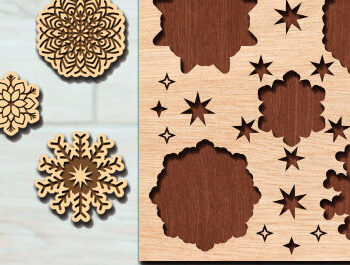Intra απο ξύλο plywood 3mm-4mm πάχος – Πακέτο Snowflake Puzzles Δίασταση  20x20 cm INTRAFABR-98603003 - Image 9