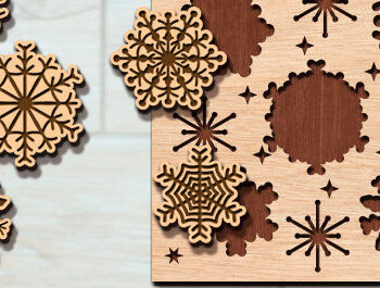 Intra απο ξύλο plywood 3mm-4mm πάχος – Πακέτο Snowflake Puzzles Δίασταση  20x20 cm INTRAFABR-98603003 - Image 11