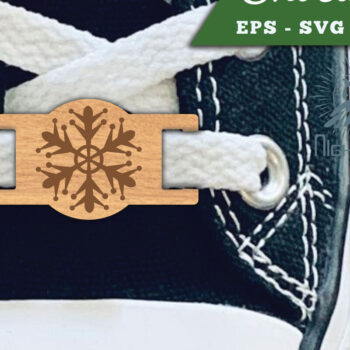 Intra απο ξύλο plywood 3mm-4mm πάχος – Κορδόνια με νιφάδες χιονιού Ετικέτες 2 Δίασταση 20x20 cm INTRAFABR-112189957 - Image 1