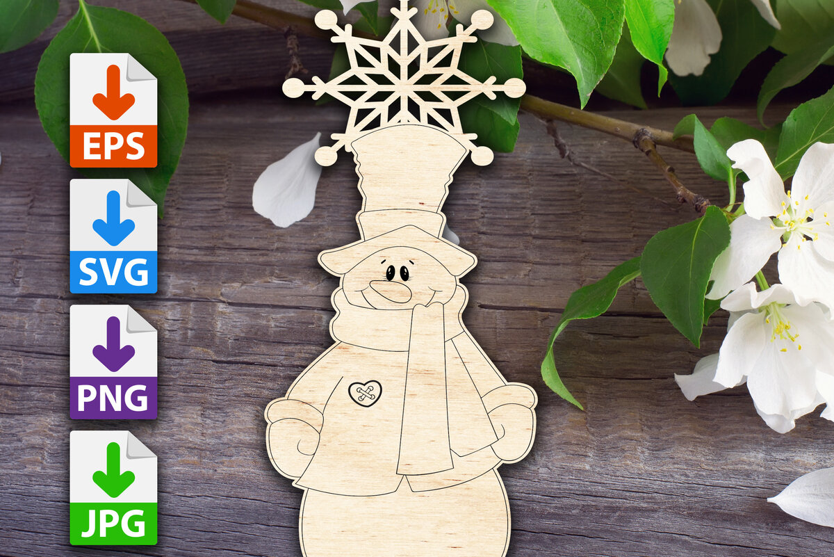 Intra απο ξύλο plywood 3mm-4mm πάχος – Στολίδι με νιφάδες χιονιού Δίασταση  20x20 cm INTRAFABR-48718739